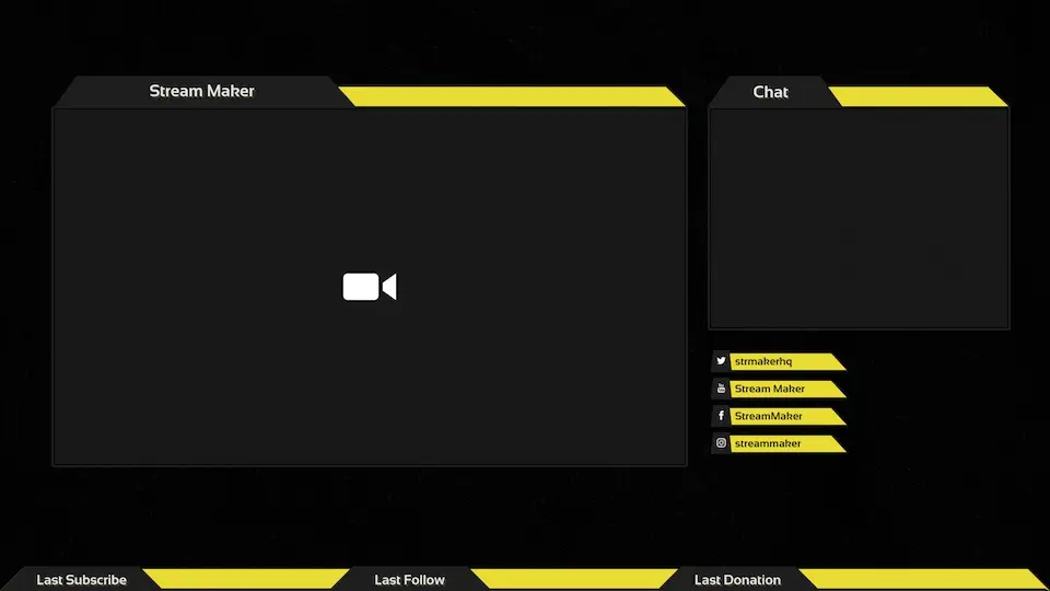 Free customizable Twitch webcam overlay templates